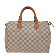 Pre-owned Canvas handbags Louis Vuitton Vintage , White , Dames