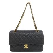 Pre-owned Leather chanel-bags Chanel Vintage , Black , Dames