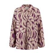 Droom Lange Mouw Blouse Amaya Amsterdam , Purple , Dames