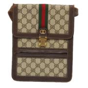 Pre-owned Canvas shoulder-bags Gucci Vintage , Beige , Dames