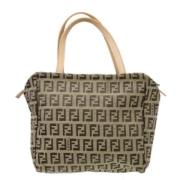 Pre-owned Canvas shoulder-bags Fendi Vintage , Beige , Dames