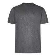 Grijze T-shirts en Polos met Micro Eagle Logo Emporio Armani , Gray , ...