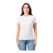 Witte T-shirt met bedrukt logo Hugo Boss , White , Dames