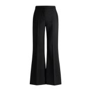 Formele Straight Fit Flared Broek Zwart Hugo Boss , Black , Dames