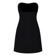 Strapless Sweetheart Neckline Zwarte Jurk Max Mara , Black , Dames