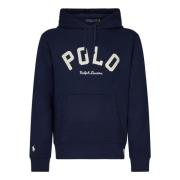 Blauwe hoodie met pony borduurwerk Polo Ralph Lauren , Blue , Heren