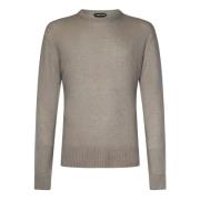 Geribbelde ronde hals Sand Sweater Tom Ford , Beige , Heren