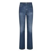 Blauwe Hoge Taille Jeans Vintage Wassing Victoria Beckham , Blue , Dam...