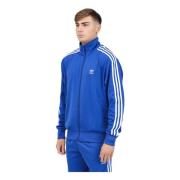 Blauwe Zip Sweater Classics Firebird Adidas Originals , Blue , Heren