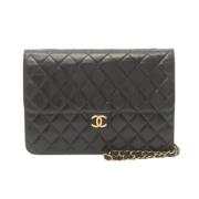 Pre-owned Leather chanel-bags Chanel Vintage , Black , Dames