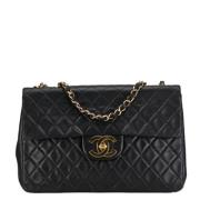 Pre-owned Leather chanel-bags Chanel Vintage , Black , Dames