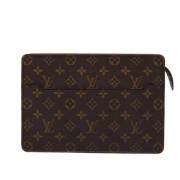 Pre-owned Canvas clutches Louis Vuitton Vintage , Brown , Dames