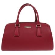 Pre-owned Leather handbags Burberry Vintage , Red , Dames