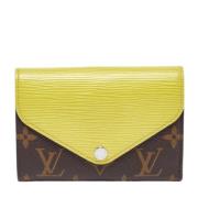 Pre-owned Leather wallets Louis Vuitton Vintage , Yellow , Dames