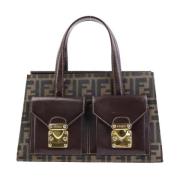 Pre-owned Canvas fendi-bags Fendi Vintage , Brown , Dames