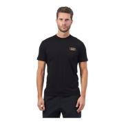 Zwarte Katoenen Crewneck T-shirt Slim Fit Emporio Armani , Black , Her...