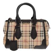 Pre-owned Canvas handbags Burberry Vintage , Beige , Dames