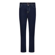 Blauwe Skinny Fit Jeans met Logo Borduursel Jacob Cohën , Blue , Heren