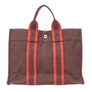 Pre-owned Canvas totes Hermès Vintage , Red , Dames