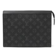 Pre-owned Canvas clutches Louis Vuitton Vintage , Black , Dames