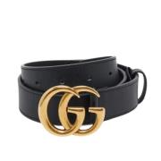 Pre-owned Leather belts Gucci Vintage , Black , Dames