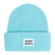 Effen Logo Beanie Muts MC2 Saint Barth , Blue , Dames