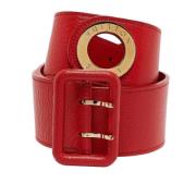 Pre-owned Leather belts Louis Vuitton Vintage , Red , Dames