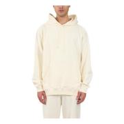 Hoodie met kangoeroezak Msgm , White , Heren