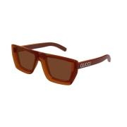 Bruin Bruin Zonnebril Gg1723S Stijl Gucci , Brown , Unisex