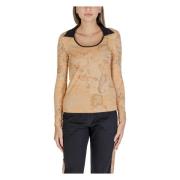 Beige Bedrukt Langemouw T-shirt Alviero Martini 1a Classe , Beige , Da...