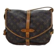 Pre-owned Canvas louis-vuitton-bags Louis Vuitton Vintage , Brown , Da...