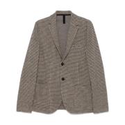 Houndstooth Knoopjas Harris Wharf London , Beige , Heren