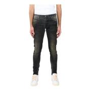 Fluweel Skinny Jeans Salvatore Santoro , Black , Heren