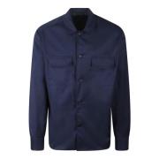 Casual Overshirt met Voorknoopsluiting Low Brand , Blue , Heren