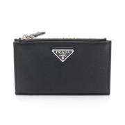 Pre-owned Leather wallets Prada Vintage , Black , Dames