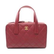 Pre-owned Leather chanel-bags Chanel Vintage , Red , Dames