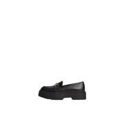 Eco-leren loafers met Oval T klem Twinset , Black , Dames