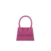 Pre-owned Leather handbags Jacquemus Pre-owned , Pink , Dames