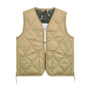 Gewatteerde Mouwloze Militaire Vest | Beige Taion , Beige , Heren