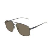 Ruthenium Brown Zonnebril Gucci , Gray , Unisex