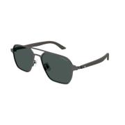 Groene Lens Zonnebril Ruthenium Frame Montblanc , Gray , Unisex