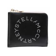 Logo Portemonnee met Kaartsleuf Stella McCartney , Black , Dames