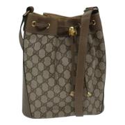 Pre-owned Leather gucci-bags Gucci Vintage , Beige , Dames