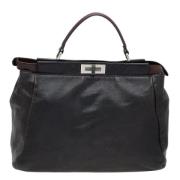 Pre-owned Leather handbags Fendi Vintage , Black , Dames