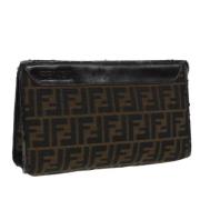 Pre-owned Canvas clutches Fendi Vintage , Brown , Dames