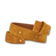 Studded Amber Suède Riem Claris Virot , Brown , Dames