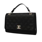 Pre-owned Leather chanel-bags Chanel Vintage , Black , Dames