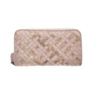 Pre-owned Leather wallets Bottega Veneta Vintage , Pink , Dames