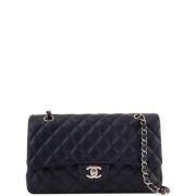 Pre-owned Leather chanel-bags Chanel Vintage , Blue , Dames