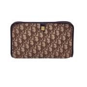 Pre-owned Leather clutches Dior Vintage , Brown , Dames